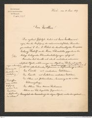 k.k. naturhistorisches Hofmuseum, Intendanzakten 1885-1896 (Hauer), Aktenzahl Z.403/1889, Seite 1